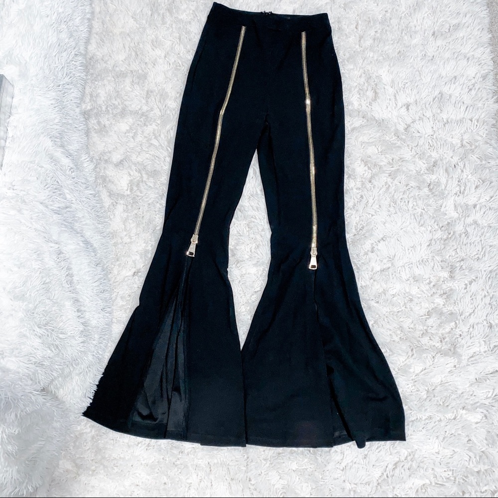 Fashion Nova Wide Leg Zipper Pants